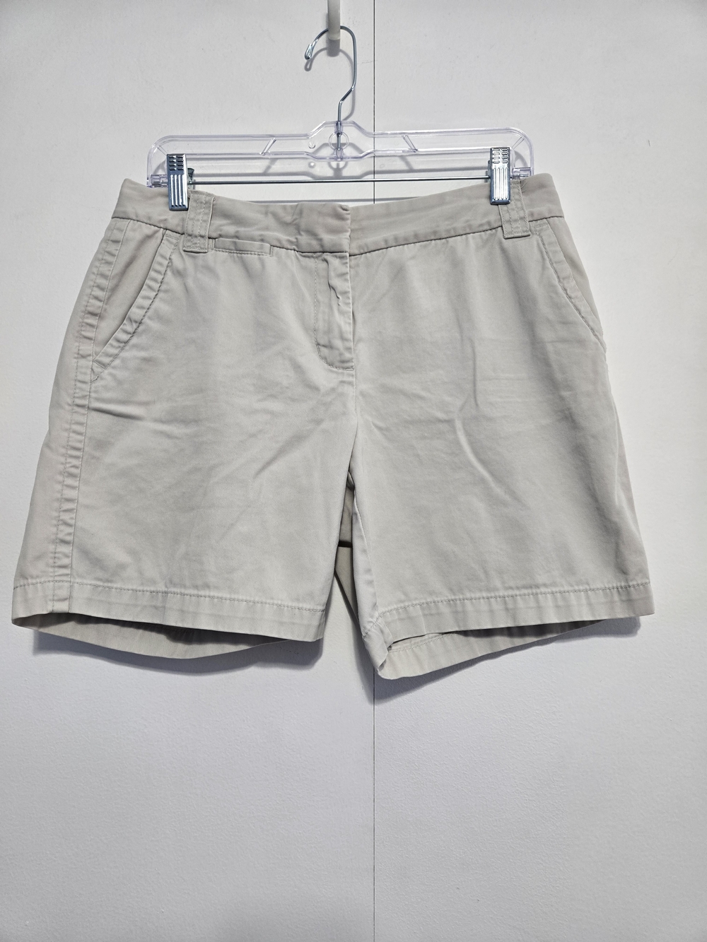 J.Crew Chino City Fit Khaki Shorts Women's 8 Classic Cotton Twill